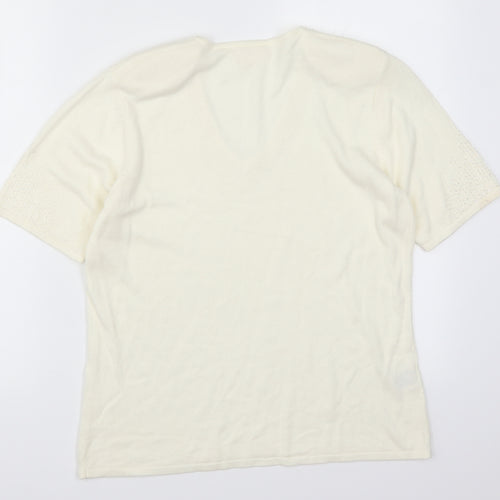 Country Casuals Womens Ivory   Basic T-Shirt Size L