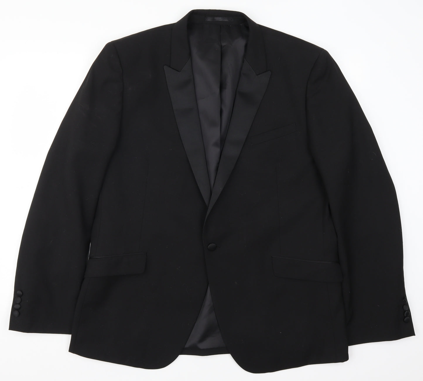 Cedar Wood State Mens Black   Jacket Suit Jacket Size 46