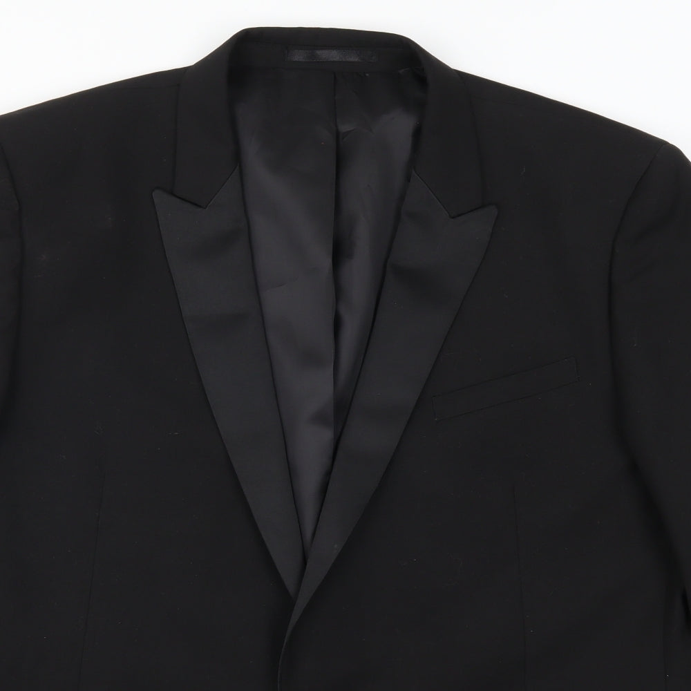 Cedar Wood State Mens Black   Jacket Suit Jacket Size 46