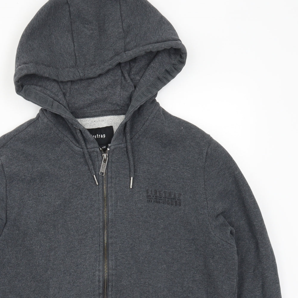 Firetrap Mens Grey   Full Zip Hoodie Size M