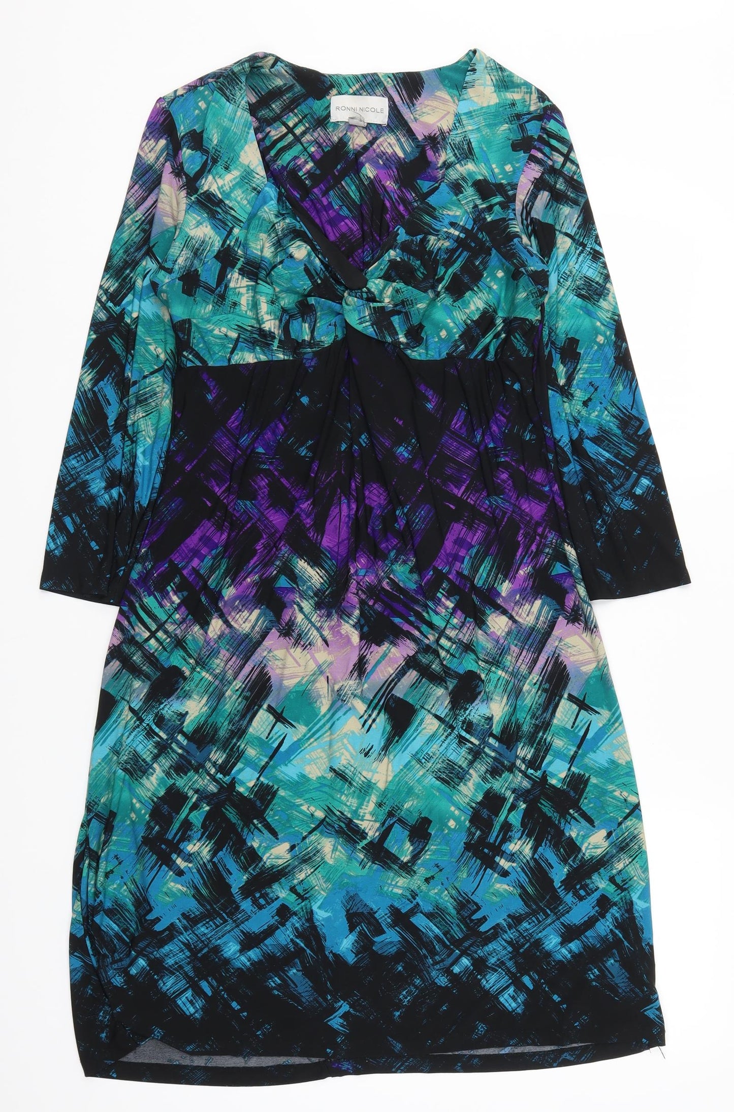 Ronni Nicole Womens Multicoloured   A-Line  Size 14  - Abstract