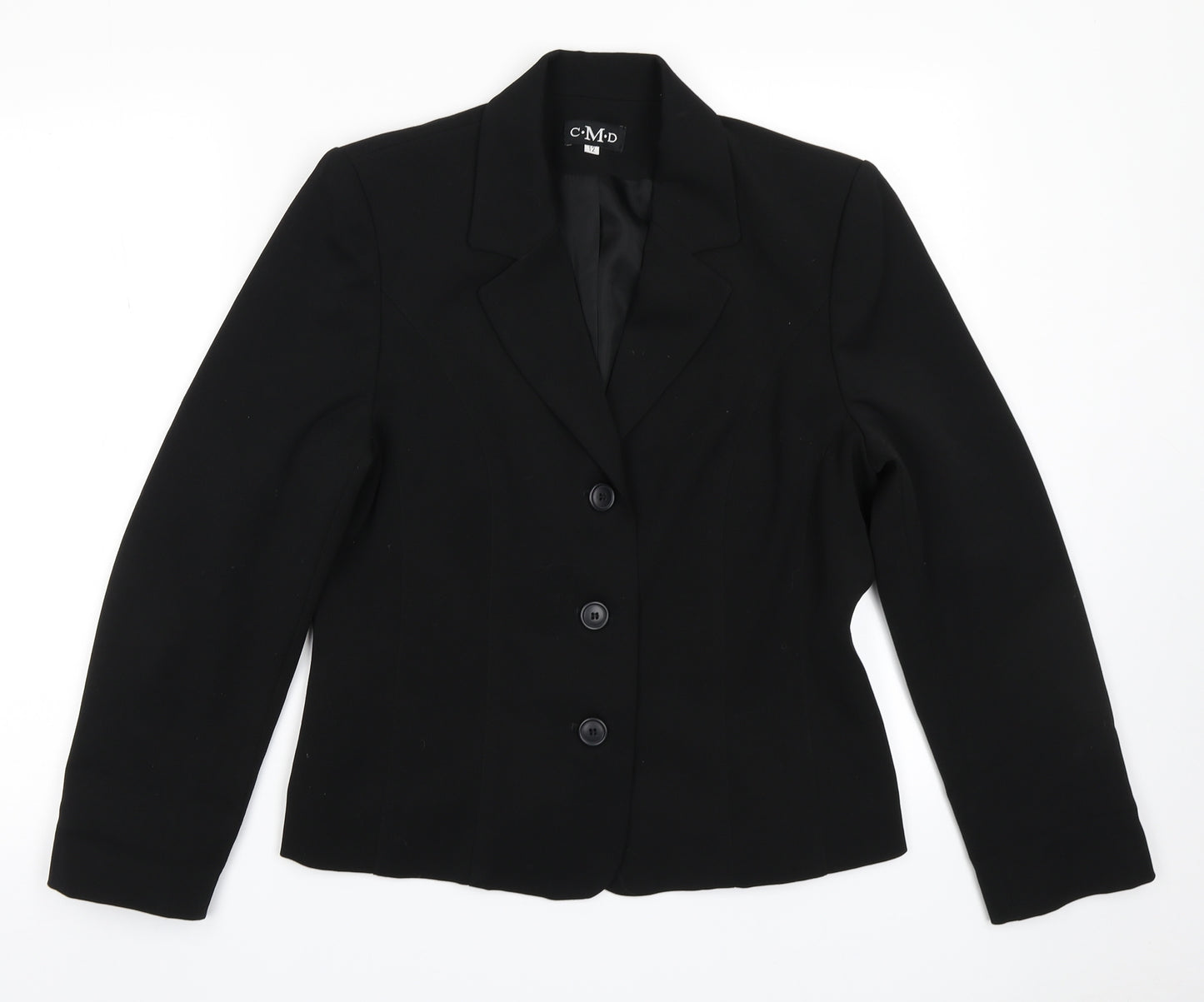 C.M.D Womens Black   Jacket Blazer Size 12
