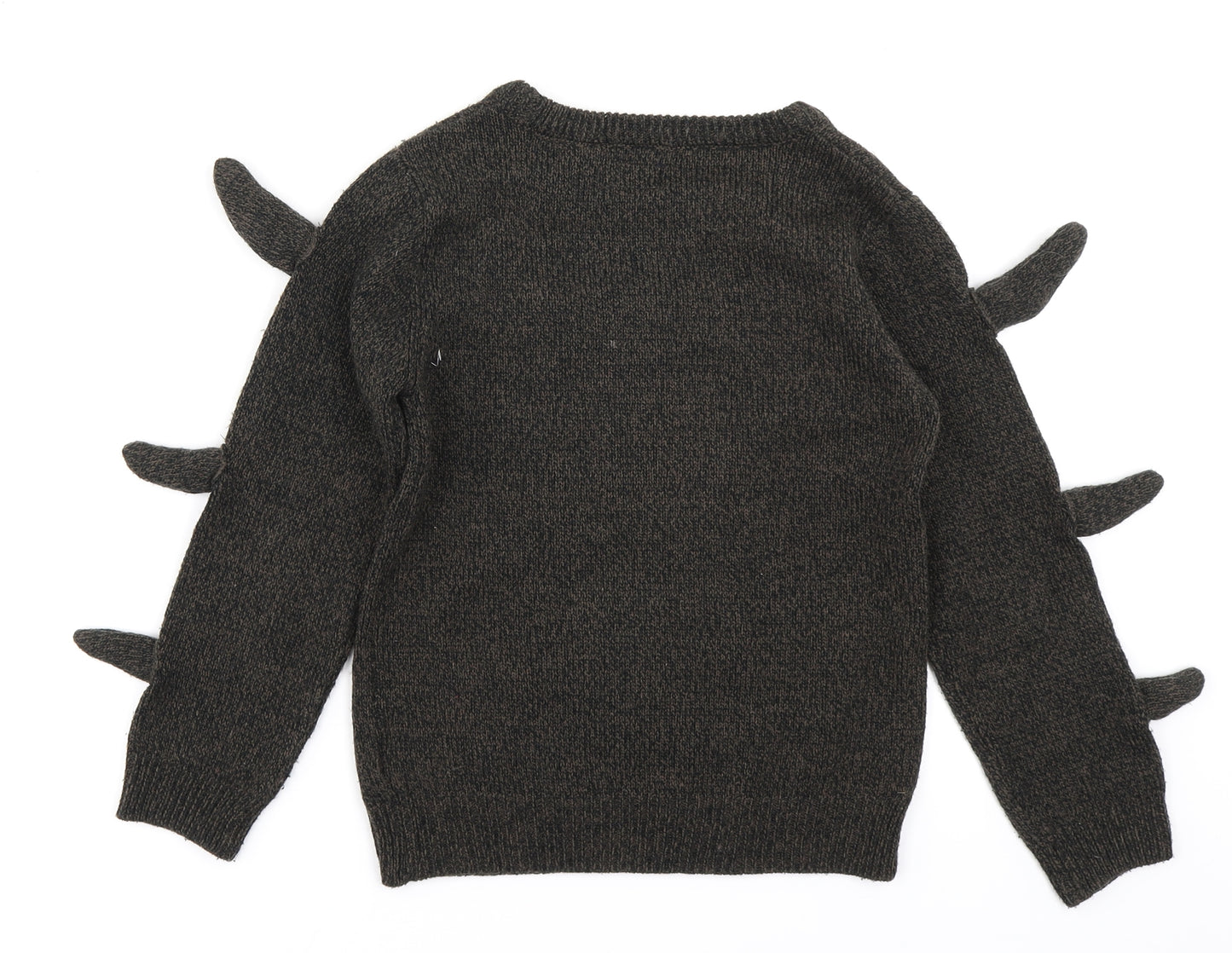 NEXT Boys Brown  Knit Pullover Jumper Size 7 Years  - Christmas Rudolph