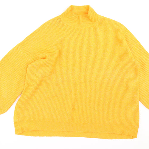 F&F Womens Yellow  Knit Pullover Jumper Size 14