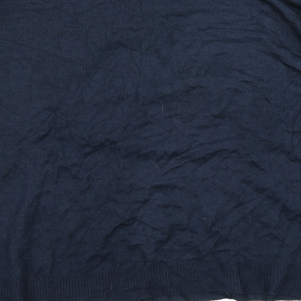 Primark Womens Blue  Knit Pullover Jumper Size L  - Christmas Jumper Robin