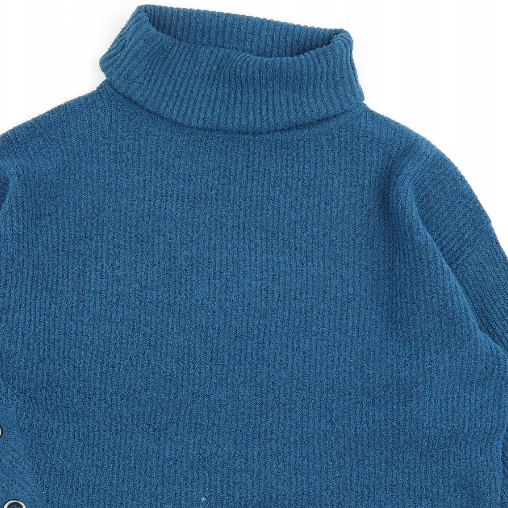 M&Co Womens Blue  Knit Pullover Jumper Size 12