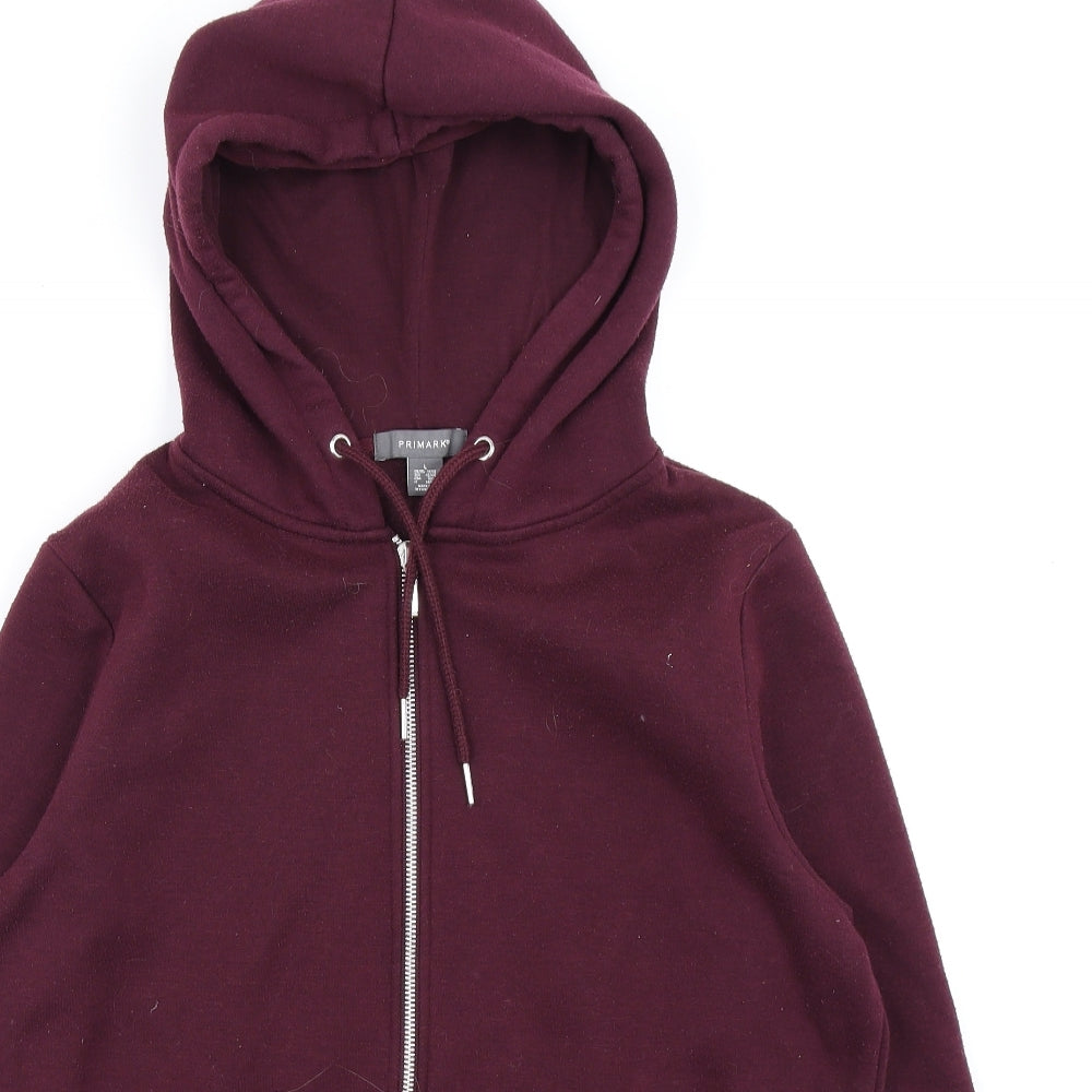 Primark Womens Red   Full Zip Hoodie Size L