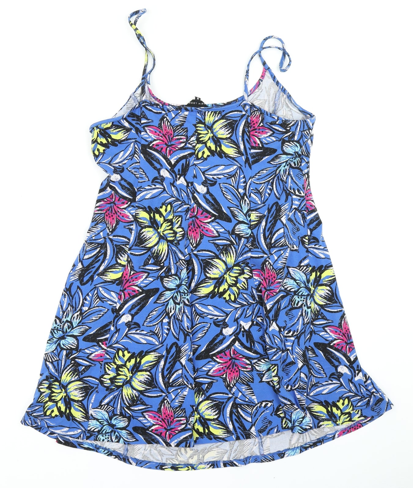 New Look Womens Blue Floral  Skater Dress  Size 18