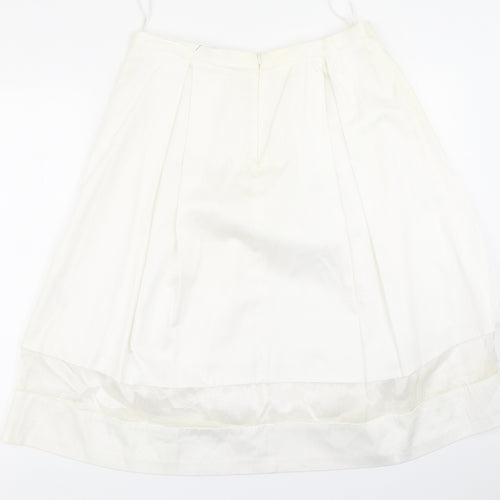 F&F Womens White   Pleated Skirt Size 14