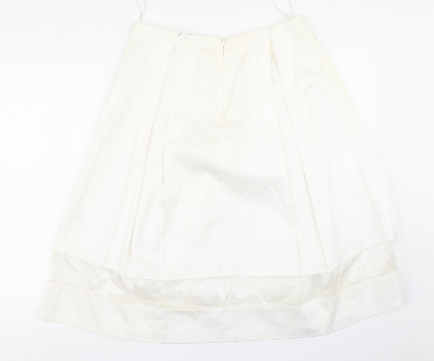 F&F Womens White   Pleated Skirt Size 14