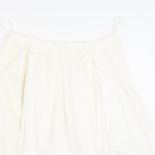 F&F Womens White   Pleated Skirt Size 14