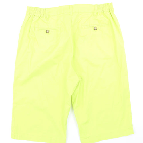 Cotton Traders Womens Yellow   Chino Shorts Size 14