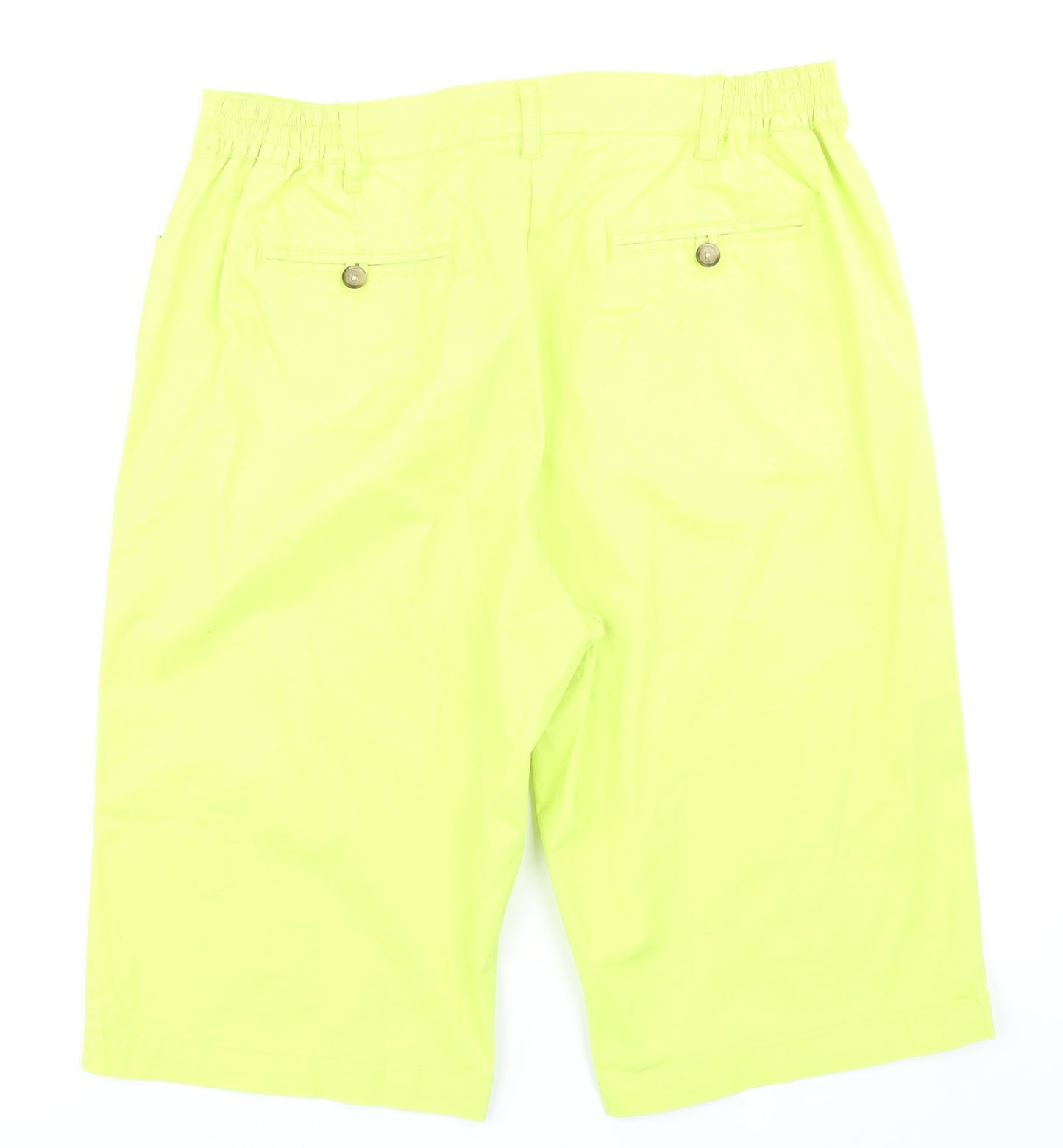 Cotton Traders Womens Yellow   Chino Shorts Size 14