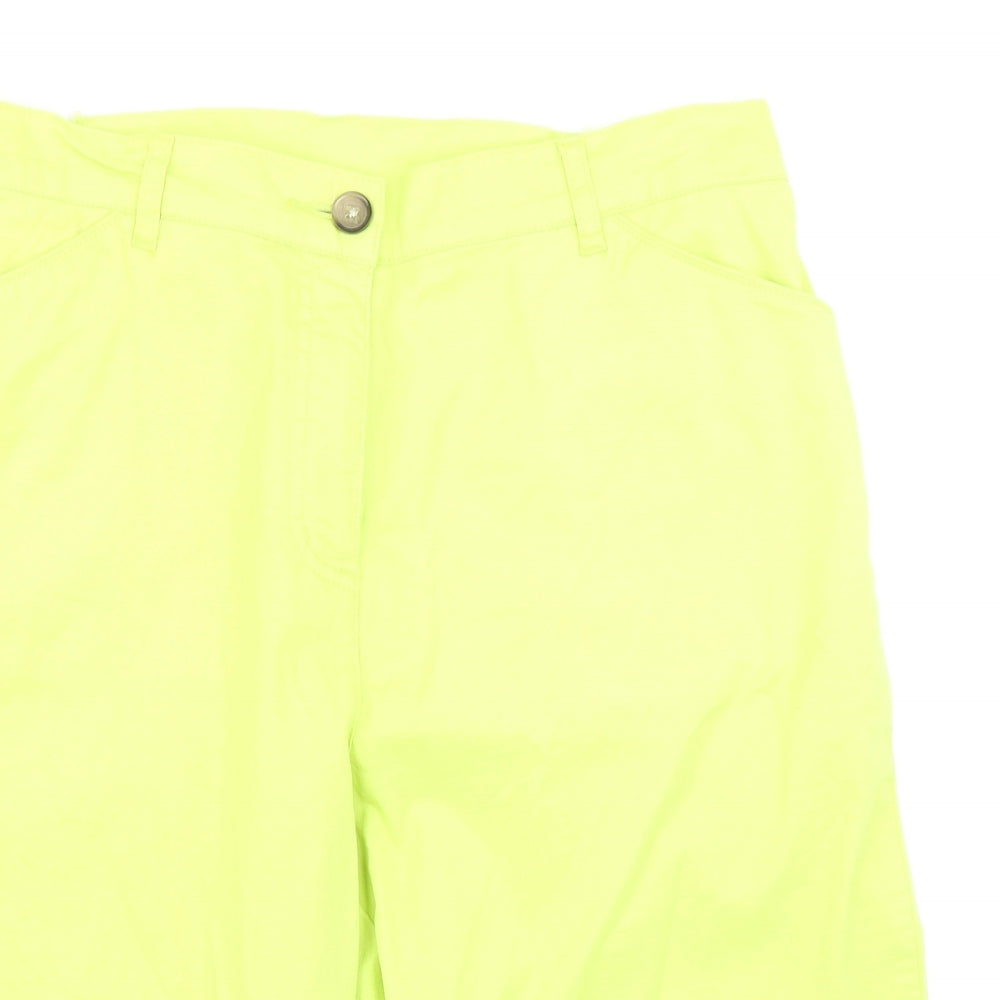 Cotton Traders Womens Yellow   Chino Shorts Size 14