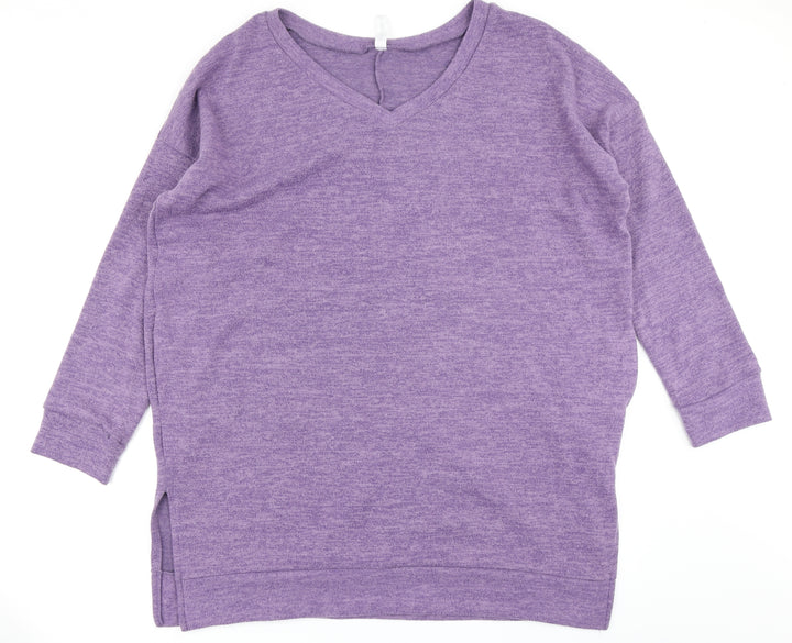 Zenana Outfitters Womens Purple   Pullover Sweatshirt Size 2XL