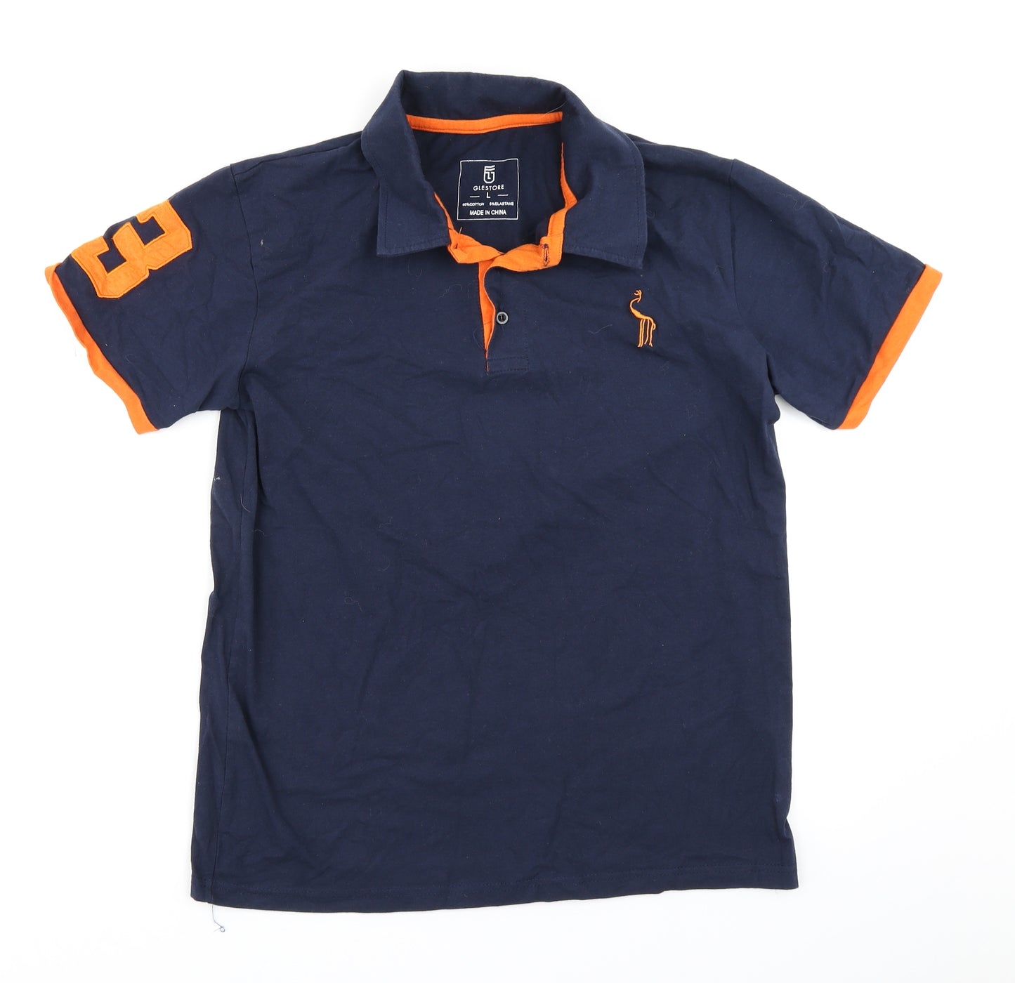 Glestore Mens Blue    Polo Size L