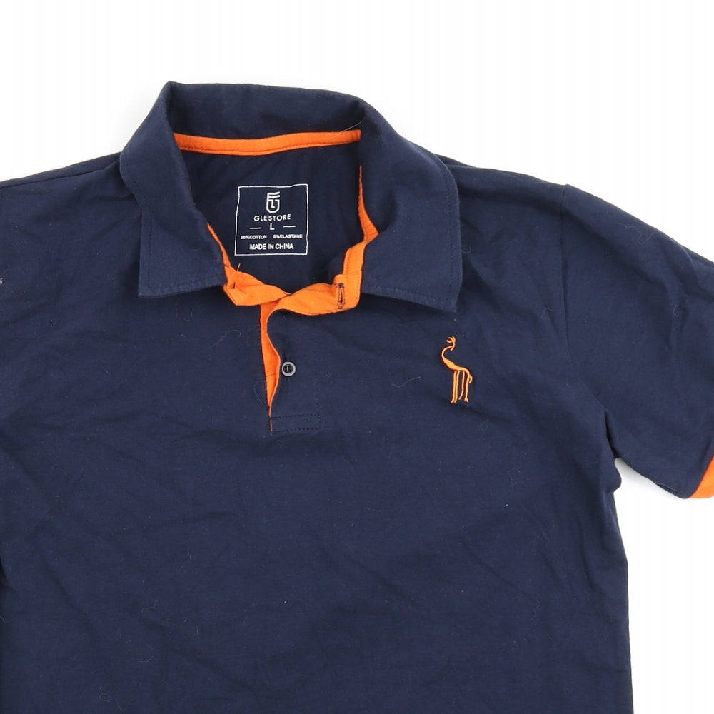 Glestore Mens Blue    Polo Size L