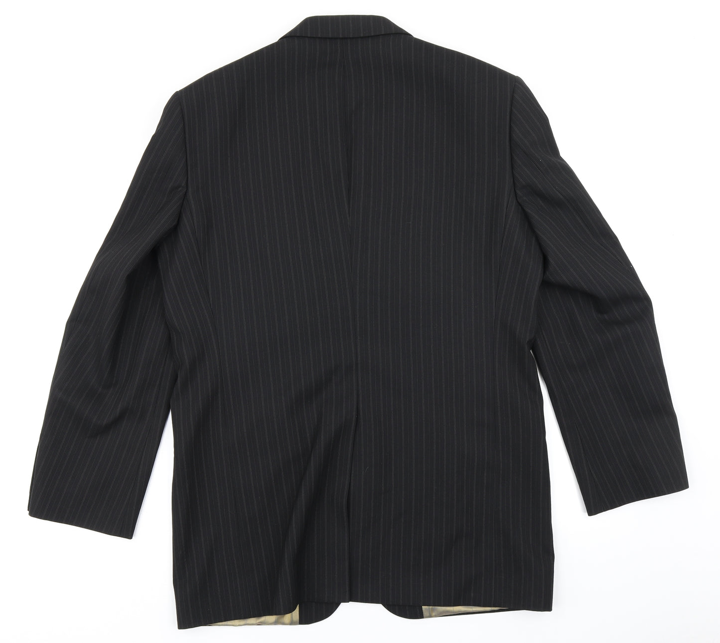 Ben Sherman Mens Black Striped  Jacket Blazer Size 38