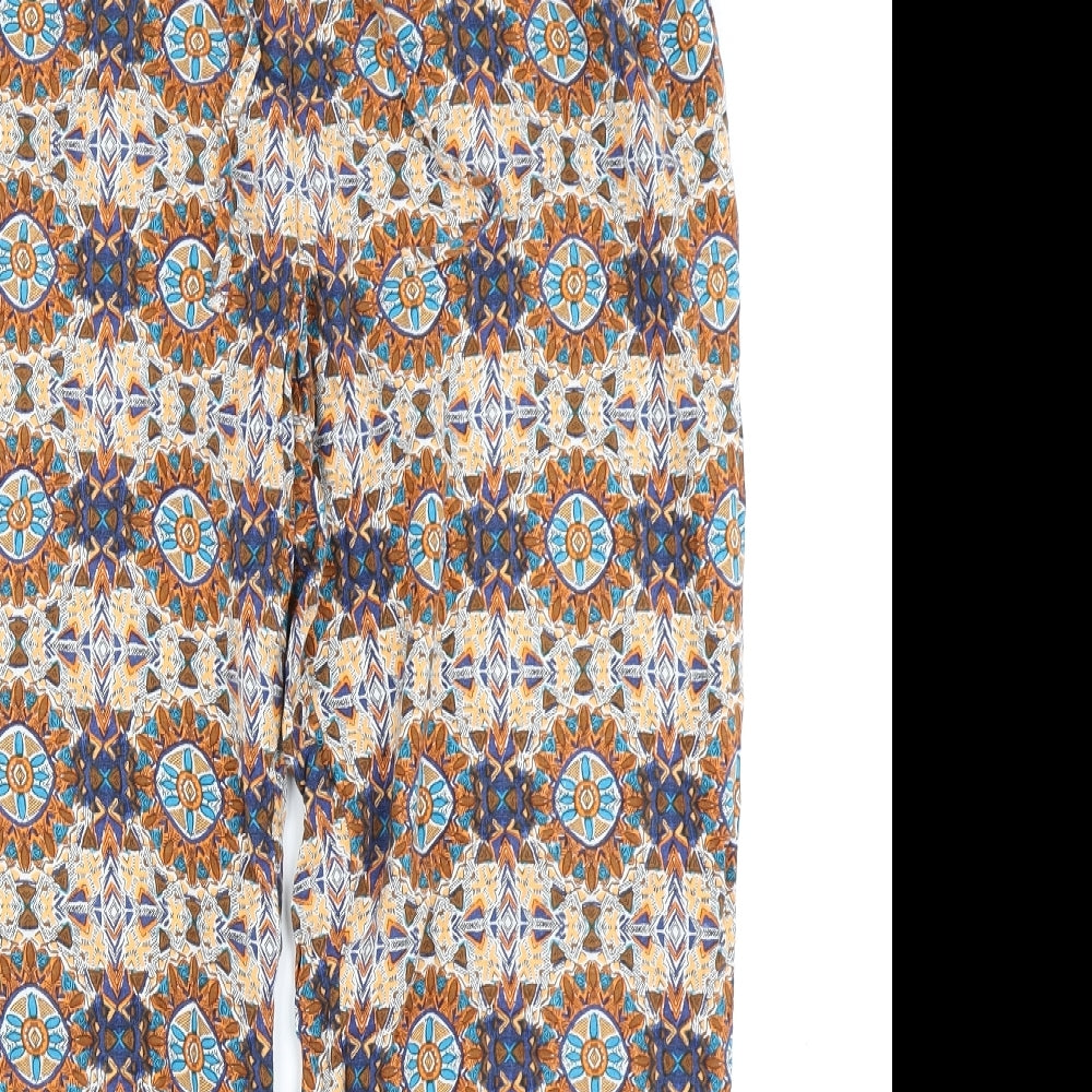 Fatface Womens Brown Paisley  Harem Trousers Size 16 L23 in