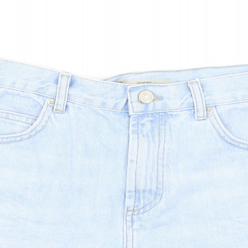 Topshop Womens Blue  Denim Hot Pants Shorts Size 12
