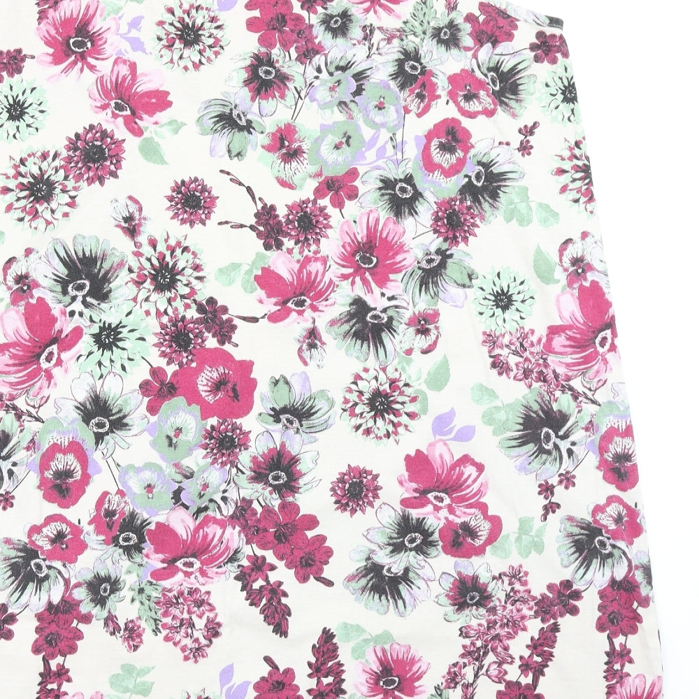 bon prix collection Womens White Floral  Basic Tank Size 2XL