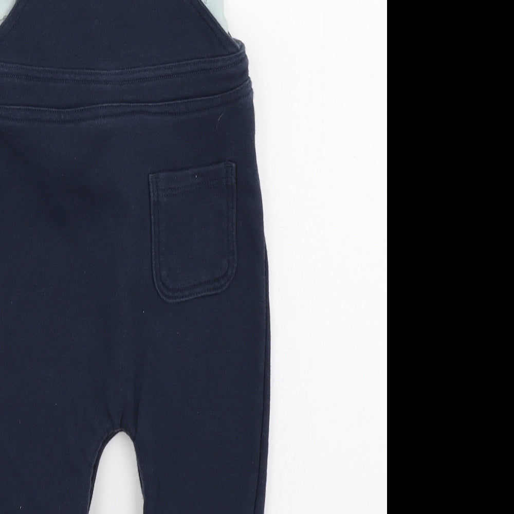 M&Co Boys Blue   Dungaree Outfit/Set Size 9-12 Months