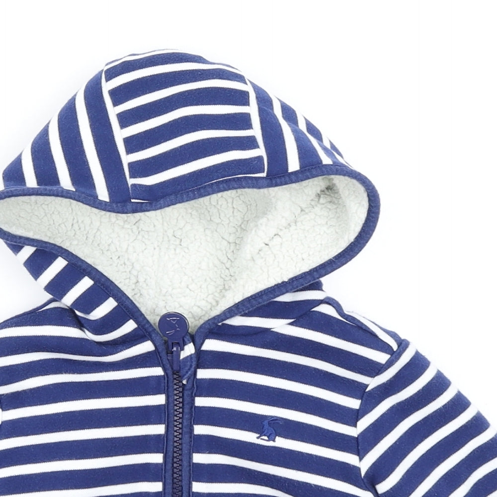 Houles Baby Black Striped Fleece Jacket  Size 6-9 Months