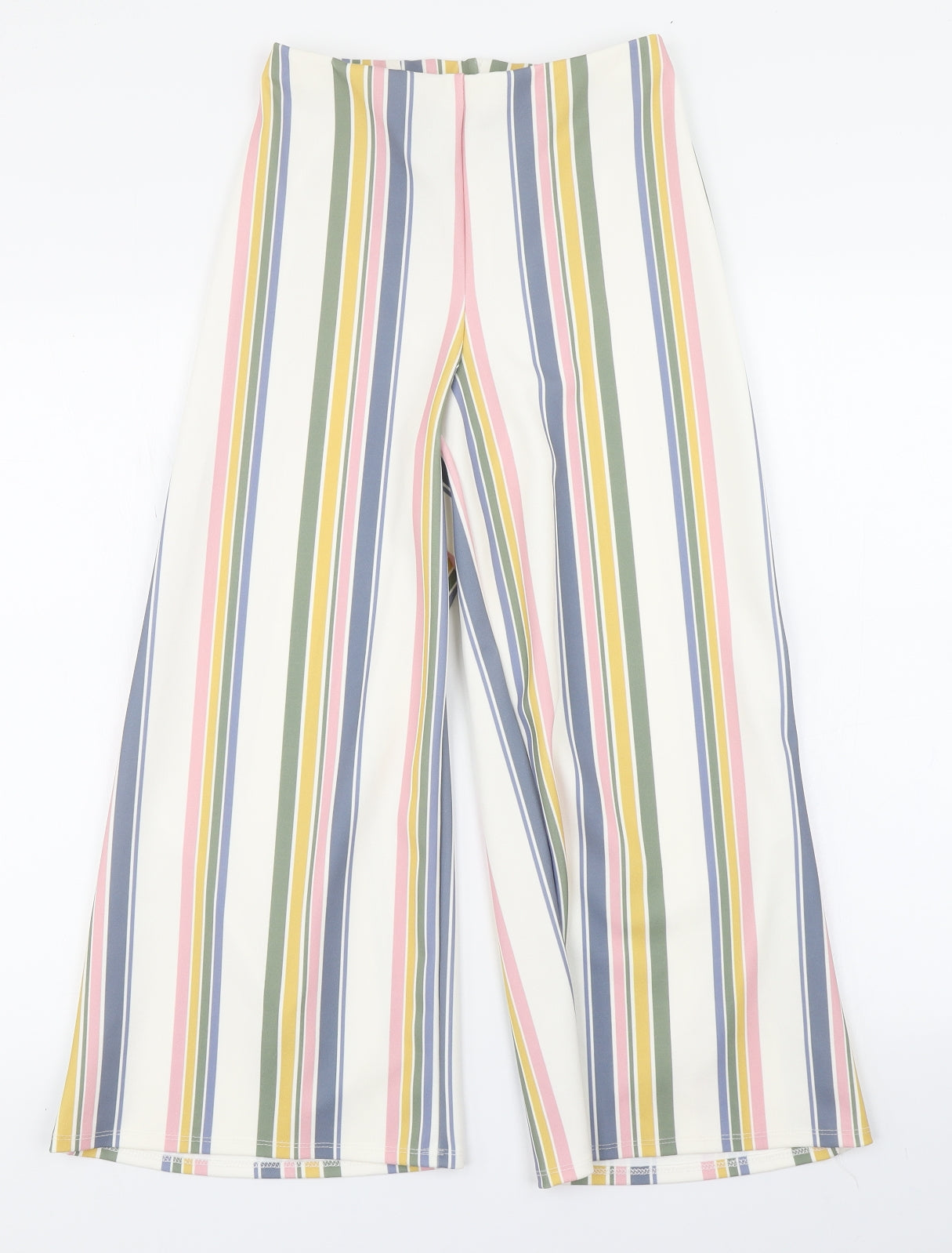 New Look Womens Ivory Striped  Culotte Shorts Size 6