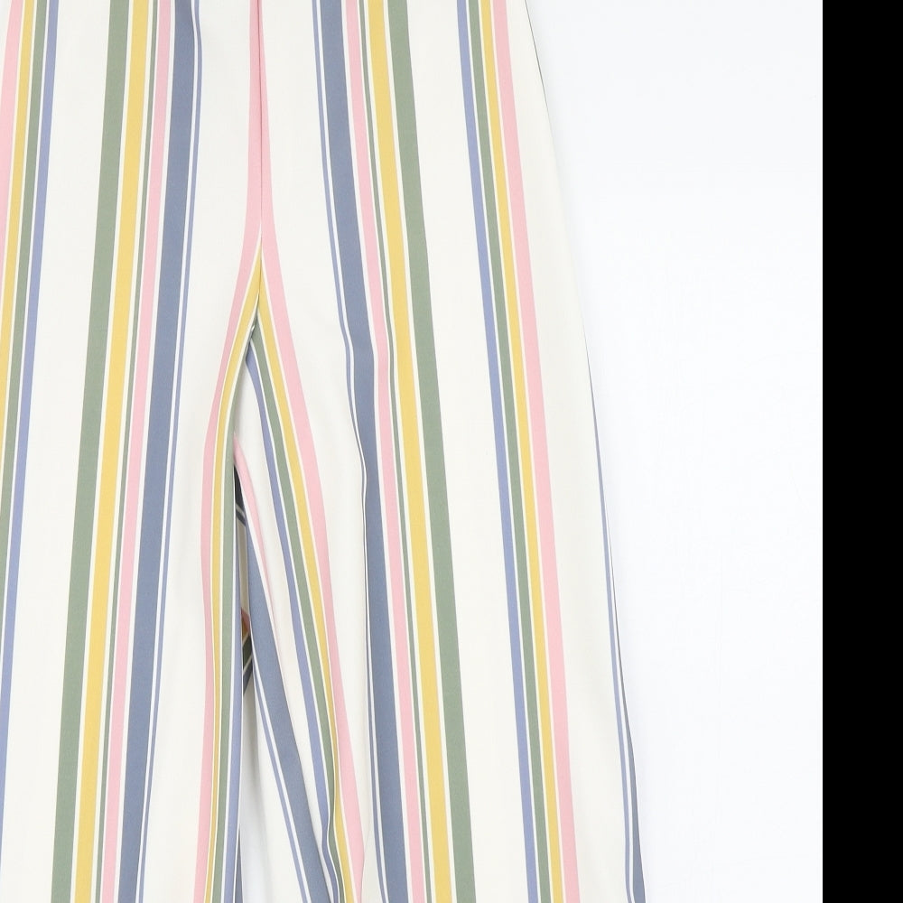 New Look Womens Ivory Striped  Culotte Shorts Size 6