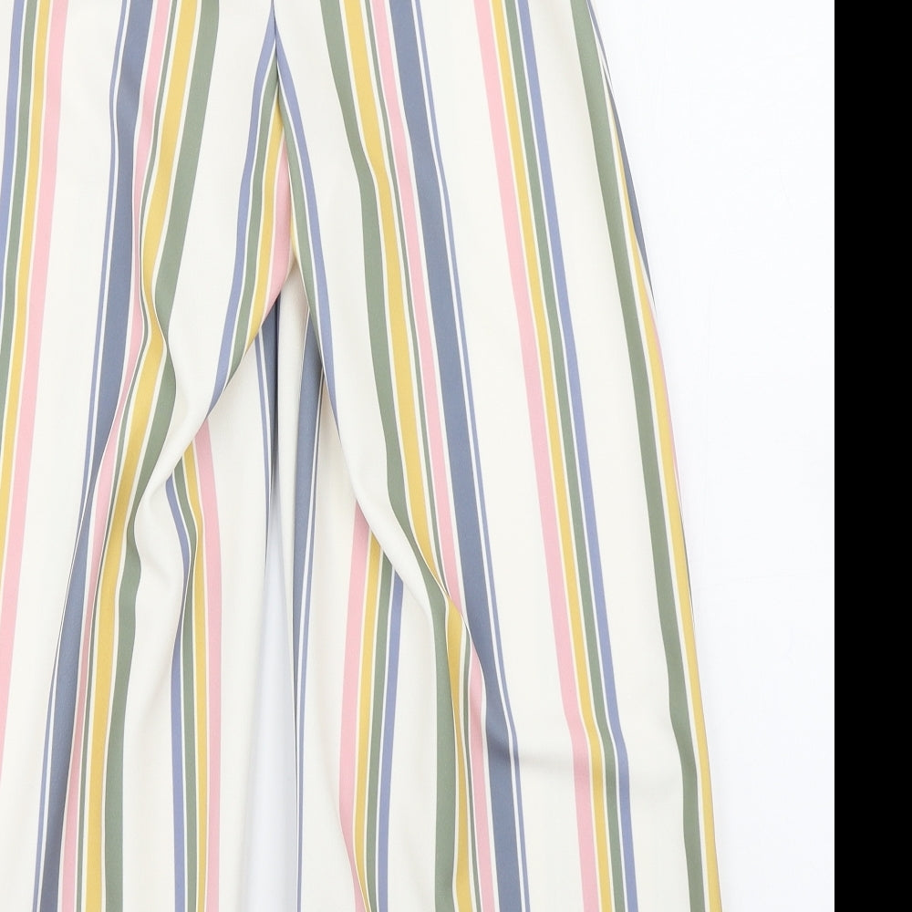 New Look Womens Ivory Striped  Culotte Shorts Size 6