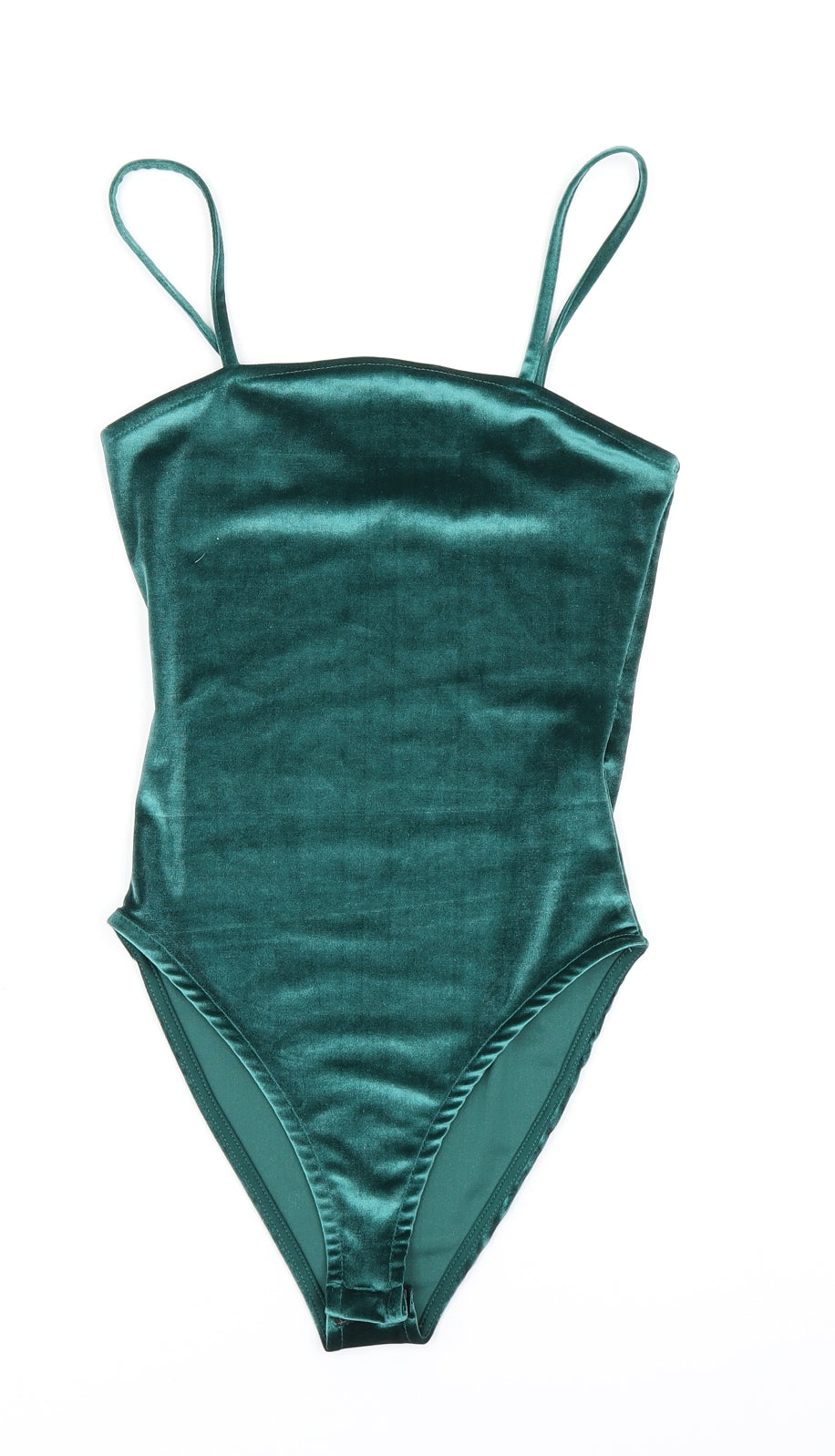 Primark Womens Green  Velour Bodysuit One-Piece Size 2XS