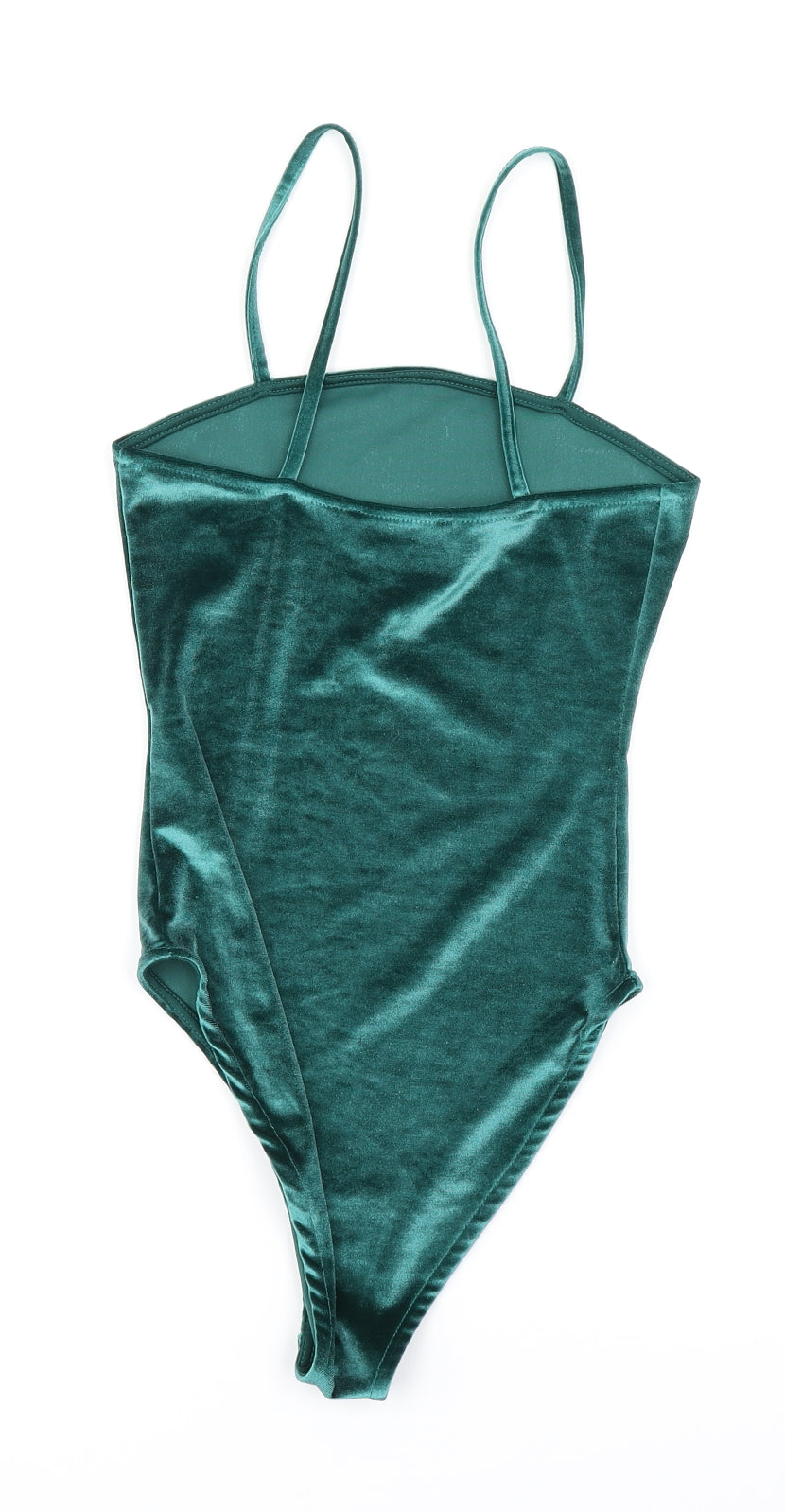 Primark Womens Green  Velour Bodysuit One-Piece Size 2XS