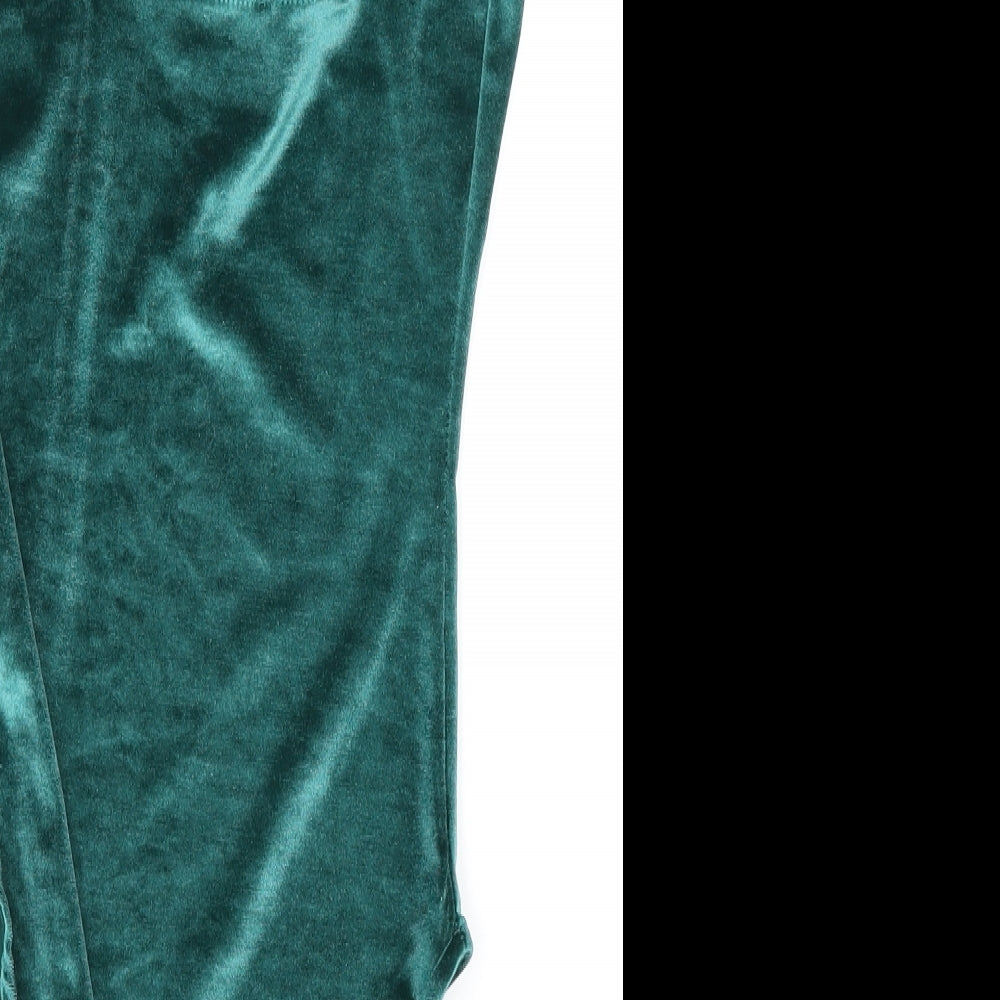 Primark Womens Green  Velour Bodysuit One-Piece Size 2XS