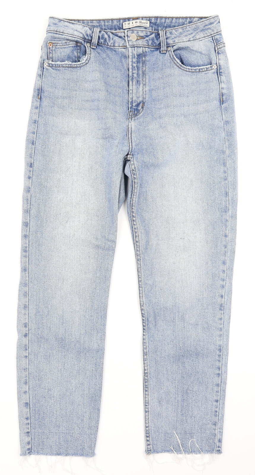 Denim Co Womens Blue  Denim Straight Jeans Size 12 L24 in
