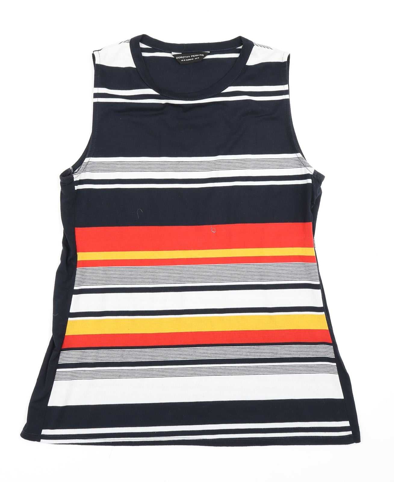 Dorothy Perkins Womens Blue Striped  Basic Tank Size 14