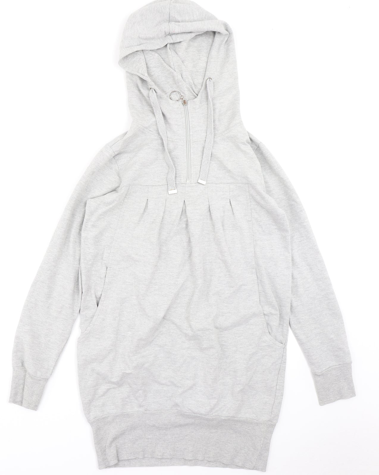 Denim Co Womens Grey   Pullover Hoodie Size 16  - longline