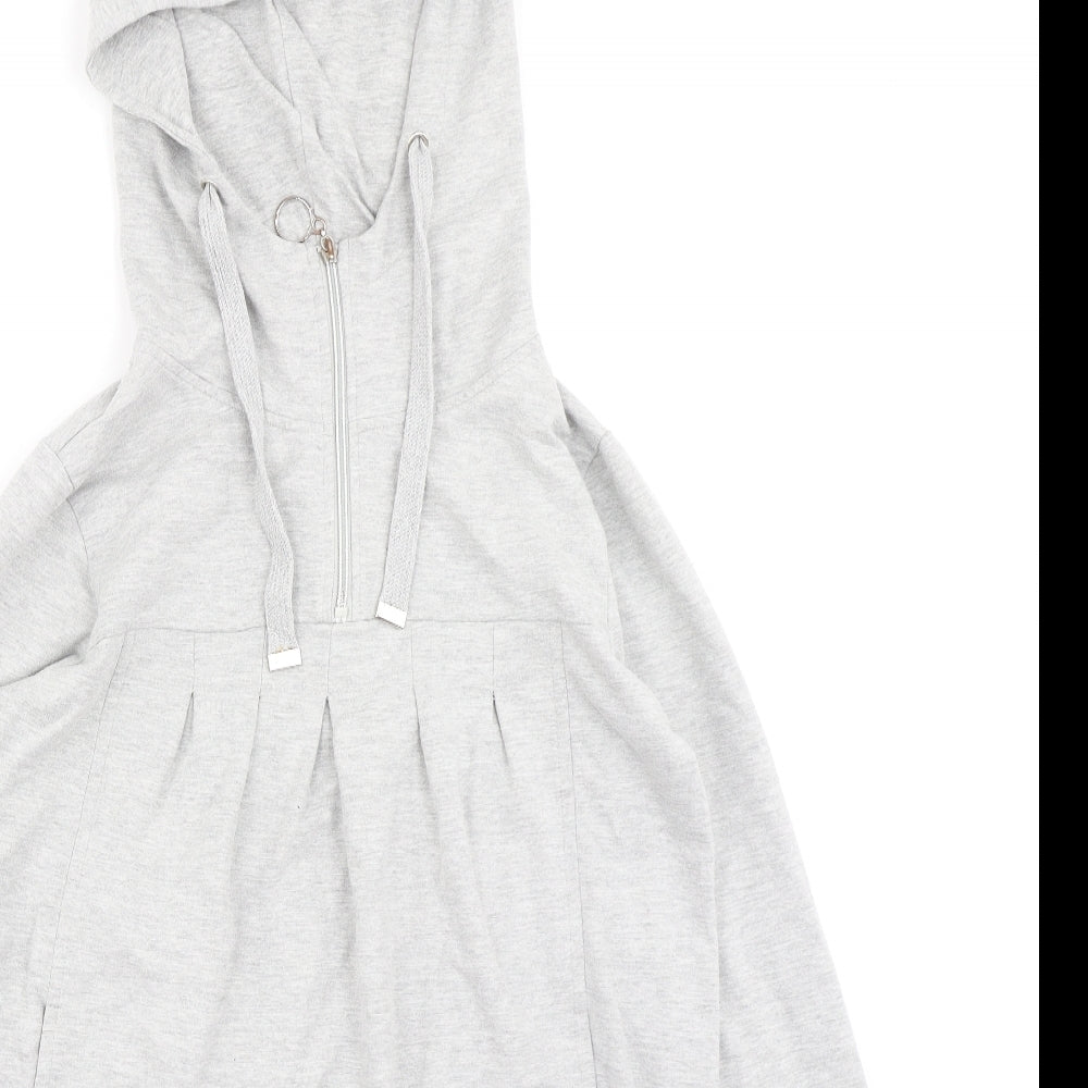 Denim Co Womens Grey   Pullover Hoodie Size 16  - longline