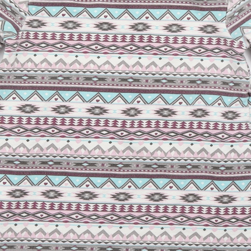 F&F Girls Pink Fair Isle  Skater Dress  Size 2-3 Years