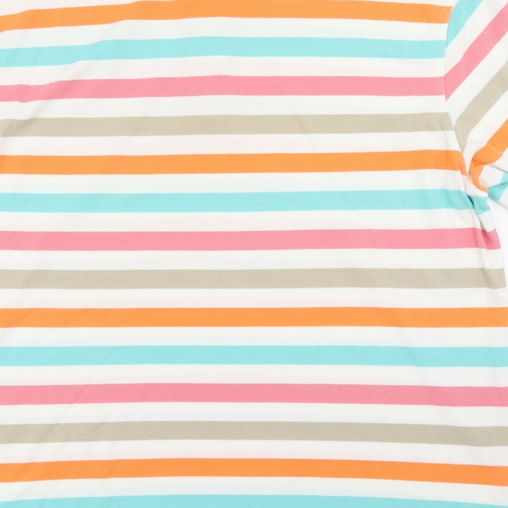 Fred Perry Mens Ivory Striped   Polo Size 2XL