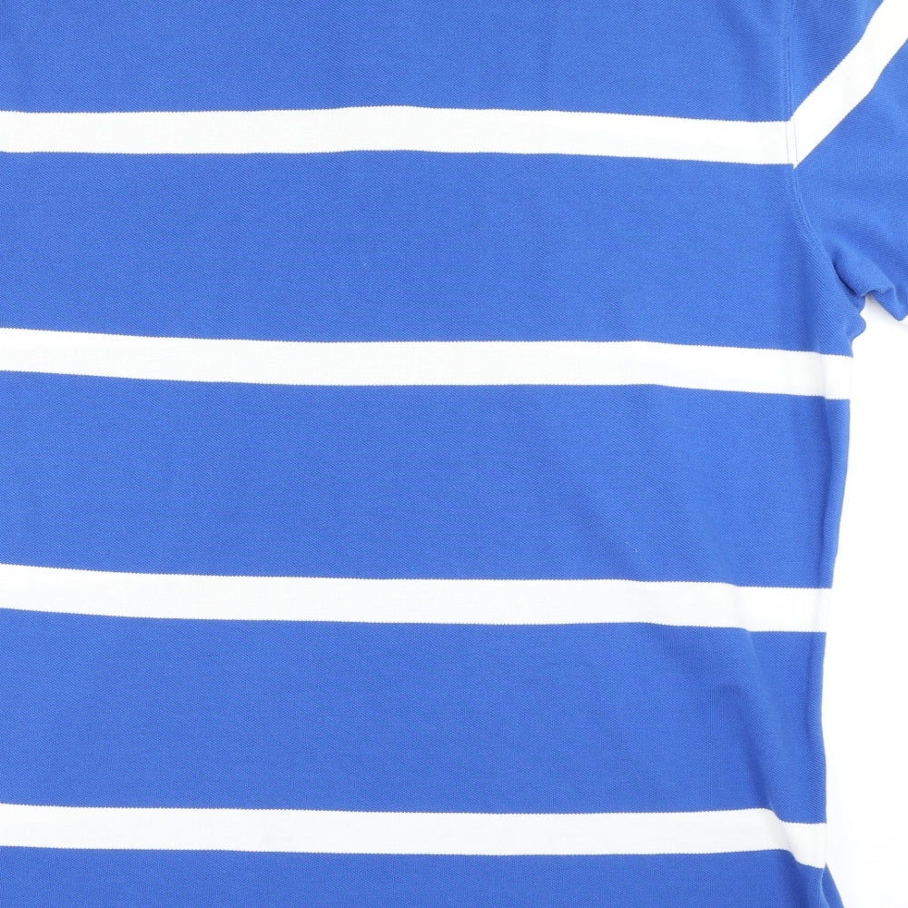 Tommy Hilfiger Mens Blue Striped   Polo Size 2XL