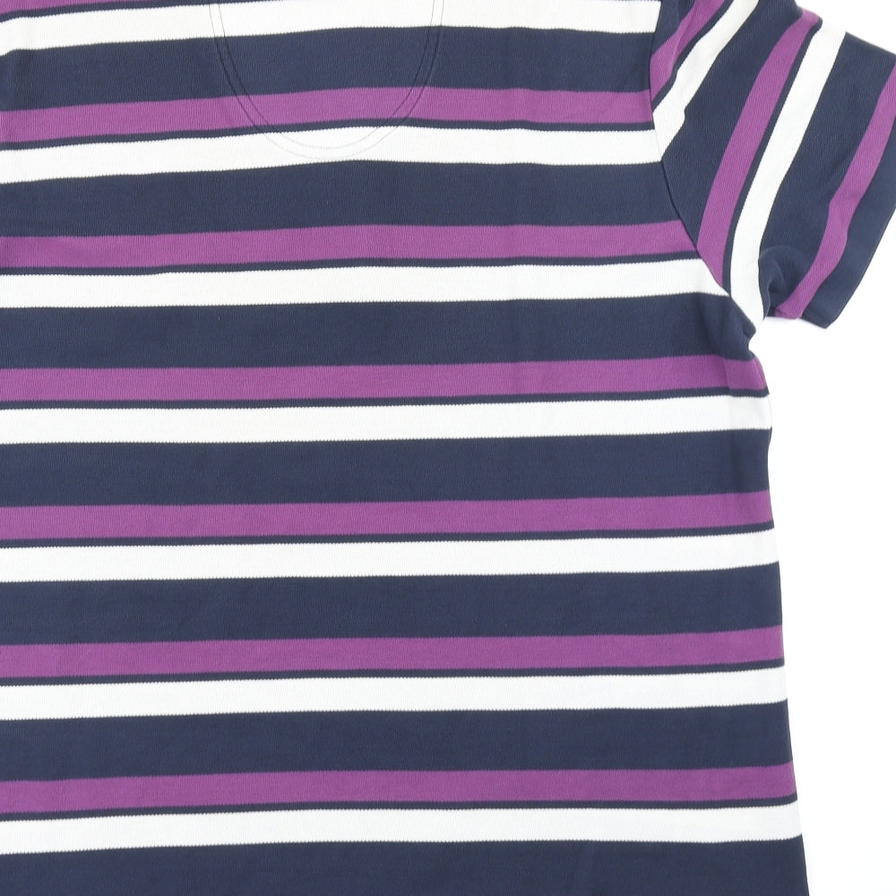 HUGO BOSS Mens Purple Striped   Polo Size 2XL