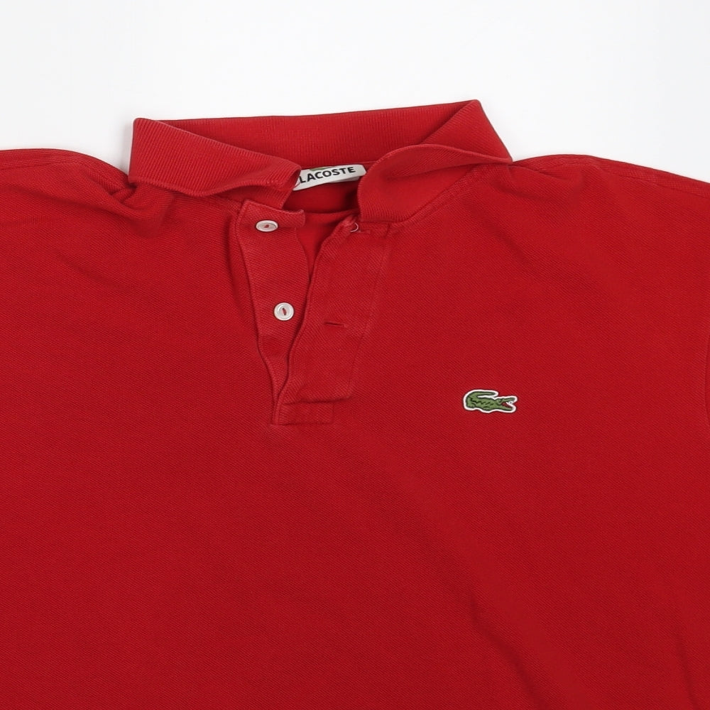 Lacoste Mens Red    T-Shirt One Size