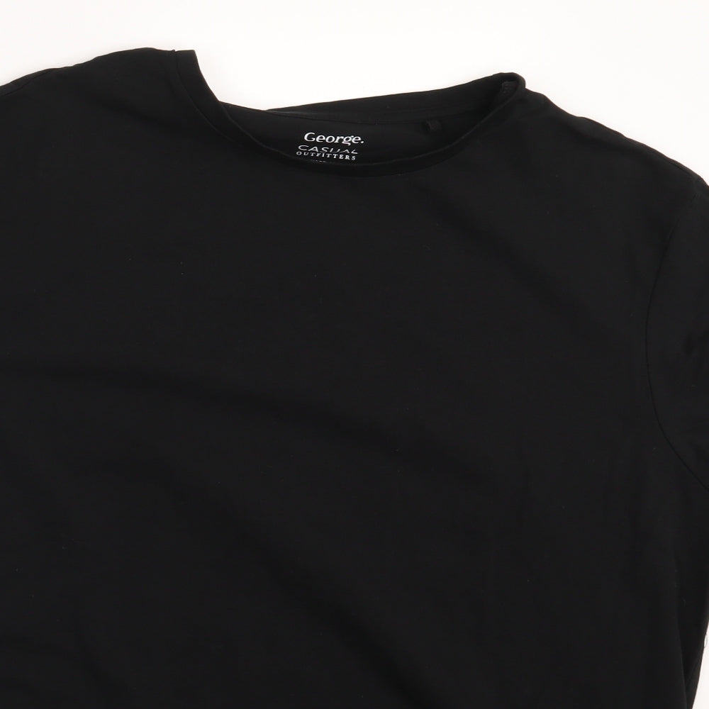 George Mens Black    T-Shirt Size 3XL