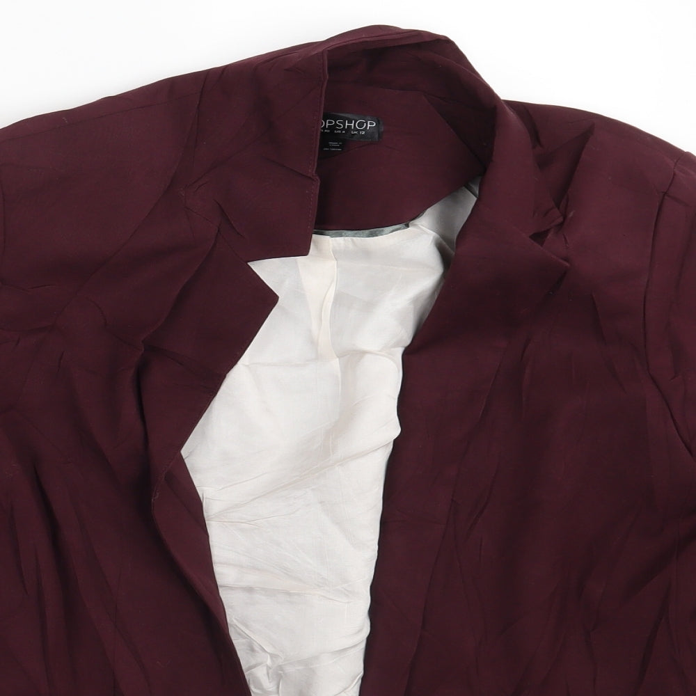 Topshop Womens Purple   Jacket Blazer Size 12