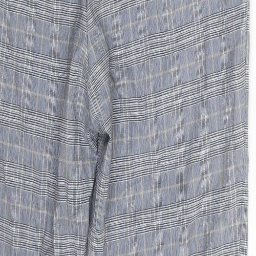 Topshop Womens Grey Herringbone  Chino Trousers Size 8 L27 in