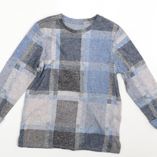 M&S Womens Multicoloured Check  Pullover Jumper Size 10