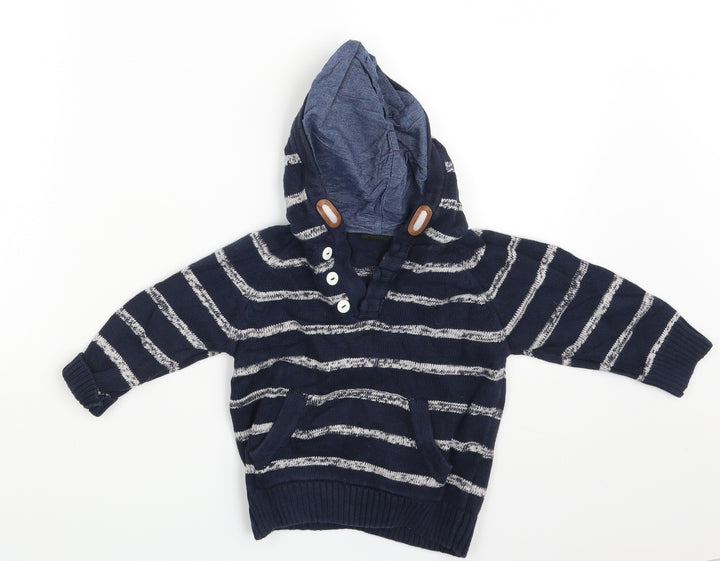 NEXT Boys Blue Striped  Pullover Jumper One Size