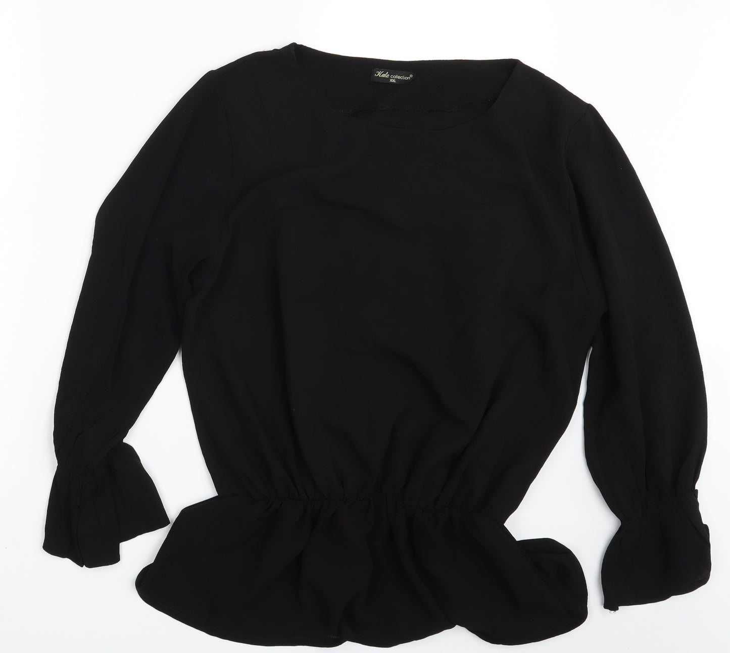 Kate collection Womens Black   Basic Blouse Size 2XL