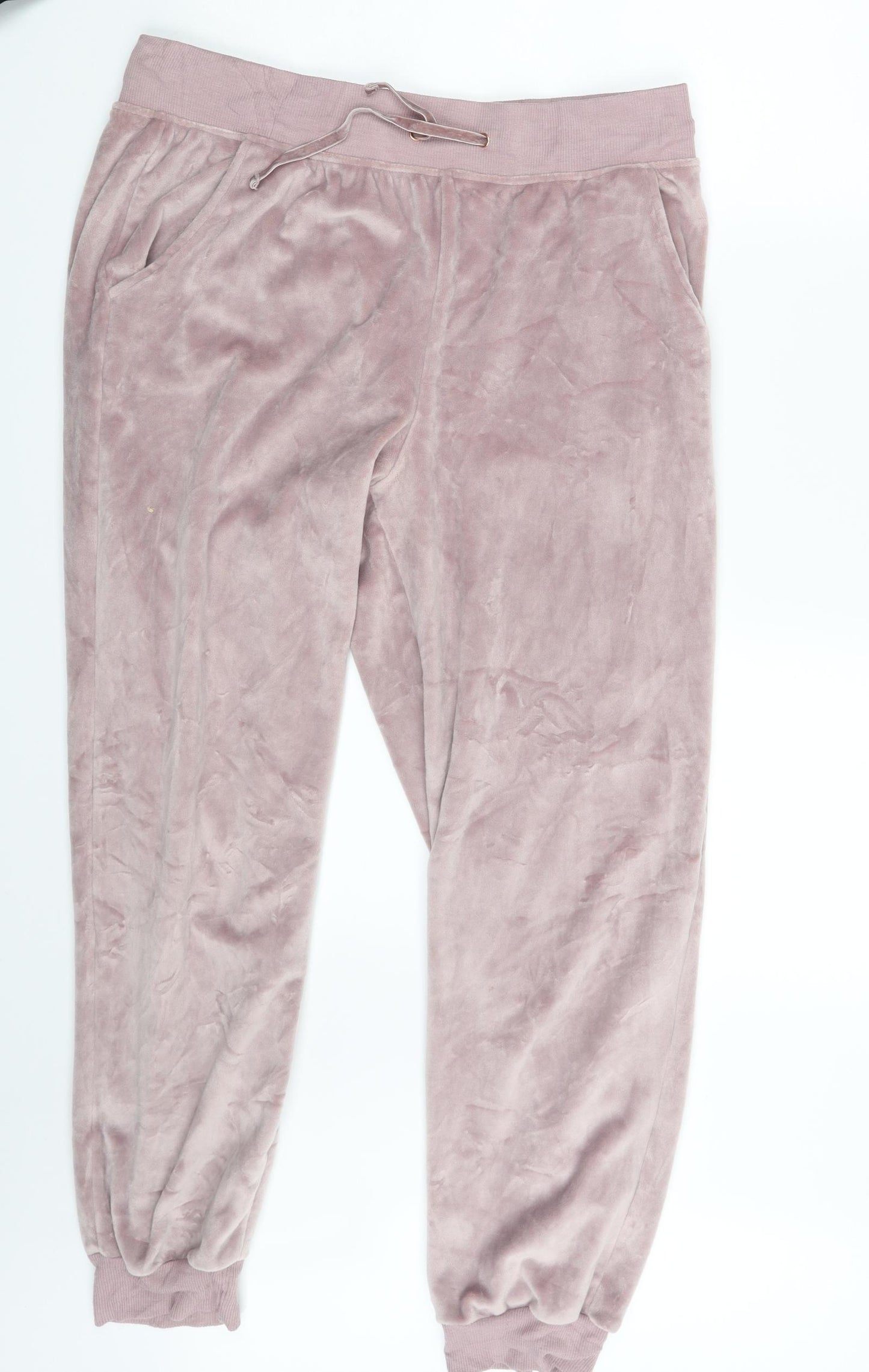 M&S Womens Pink   Jogger Trousers Size 14 L27 in