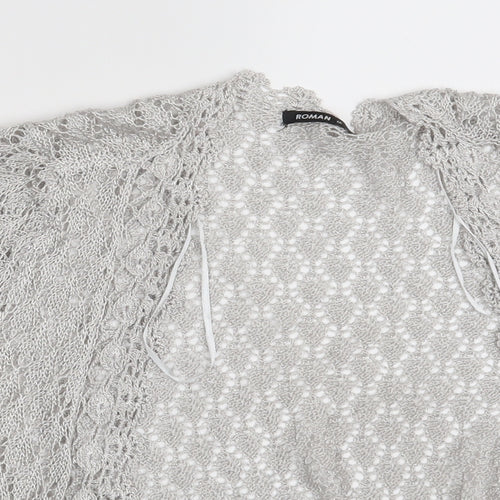 Roman Womens Silver   Basic Blouse Size 16